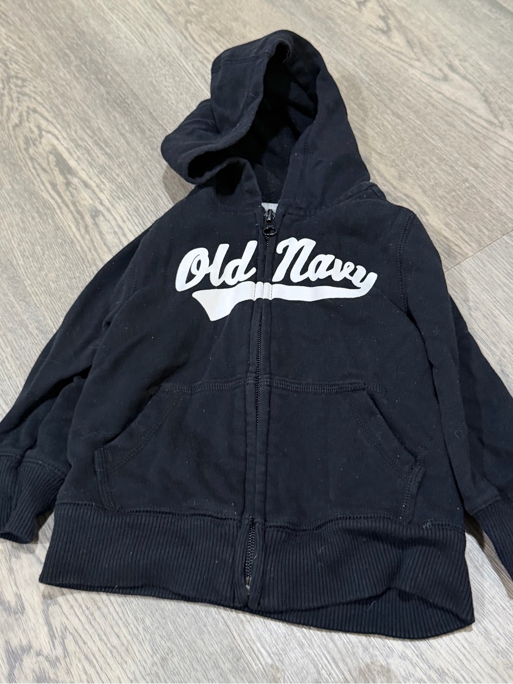 Old Navy Toddler Boy Size 18-24 Month Black Zip Up Hoodie